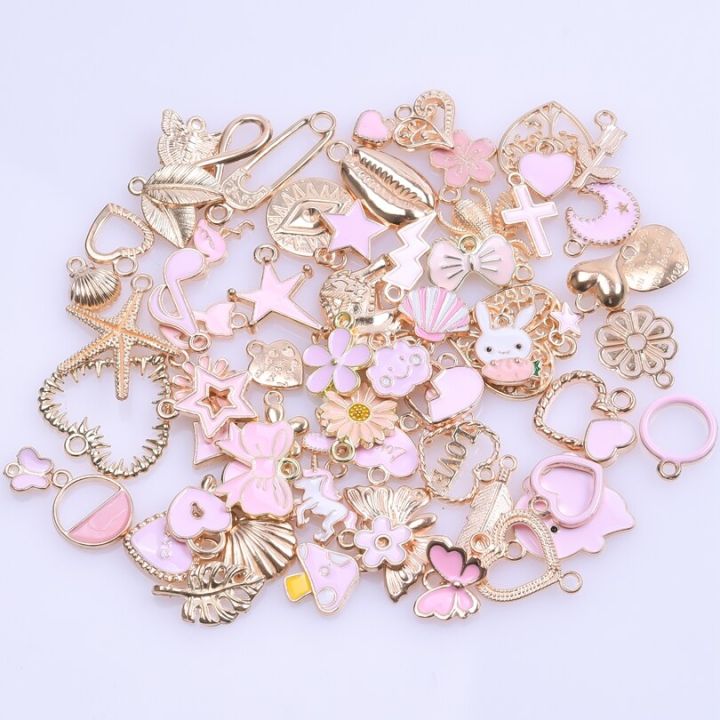 30pcs/Lot%20Multistyle%20Drop%20Oil%20Colorful%20Enamel%20Charms%20For%20Jewelry%20Making%20Pendants%20KC%20Gold%20Color%20Metal%20Heart%20Butterfly%20Accessories%20-%20Image%205