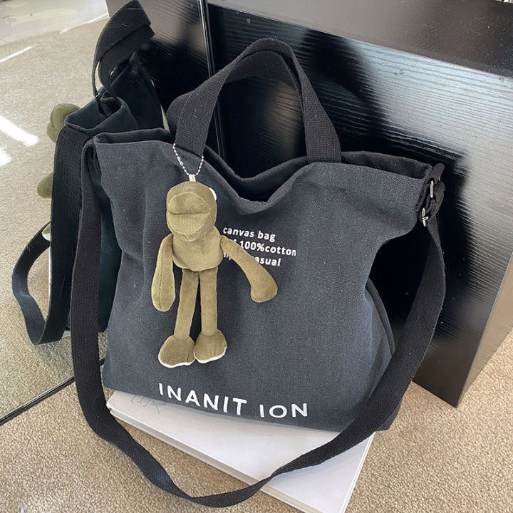 BataBata%20Japanese%20Canvas%20Men's%20and%20Women's%20Simple%20Cross-body%20Bag%20Wash%20Canvas%20Thick%20Handbag%20Large%20Capacity%20Arts%20Students%20Package%20Satchel%20-%20Image%203