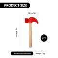 2Pcs Wooden Toy Hammer Safe Mallet for Cracking Rounded Edge Hammer with Rounded Edges for Play & Skill Development. 