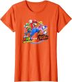 Super Mario 3D World Bowser's Fury Group Rainbow Circle T-Shirt. 
