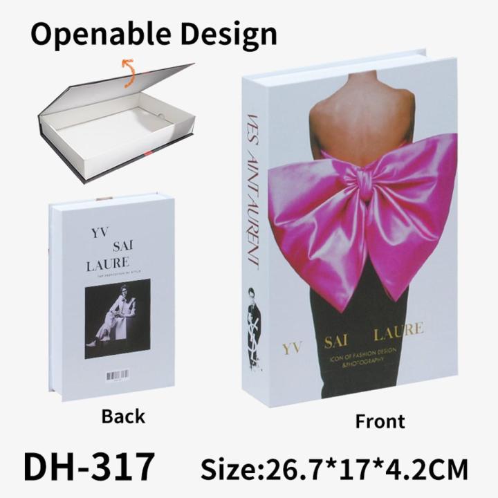 Fashion Fake Books for Decoration Can Open Coffee Table Books Storage Box Model Room Hotle Villa Home Decor Libros Decorativos