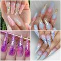 Irregular Glass Paper Nails Glitter Nail Flakes Slices Sparkly Sequins Paillette Tips 3D Nail Art Decoration DIY Manicure. 