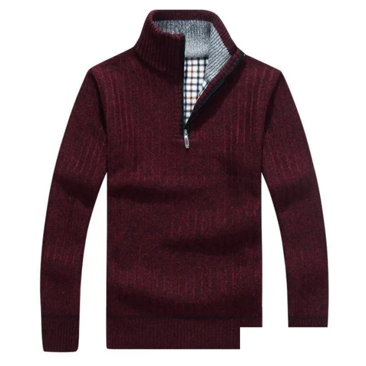Mens%20Half%20Zip%20Sweater%20Jacket%20-%20Image%203
