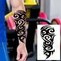 Large Totem Temporary Tattoos For Men Women Realistic Maori Dragon Thorns Tattoo Stickers Arm Body Waterproof Tatoos Tribal. 