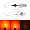 【Alizeker Mall】LED Bulb E14 E27 3W Flame Fire Lighting Vintage Flickering Effect Tungsten Novel Candle Tip Lamp Orange Red. 