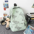 HarajukuinsCampus Cartoon Bear Printing Student Backpack Japanese and Korean Cute Girl Girls Middle School Students Schoolbag. 