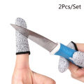 Use the Cut-Resistant Hand 1 Pair of Repeatable Finger Sleeves Cut-Resistant Protective Fingertip Covers.
