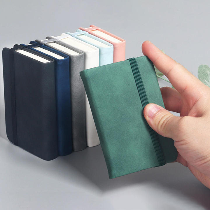 Mini notebook Embossed PU leather Pocket-sized Word book Stylish Portable Memo notebook for Office School Travel Journaling