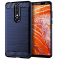 lthmy for Nokia 3.1 Plus Case Carbon Fiber TPU Soft Silicone Back Cover Armor Phone Case Casing. 