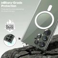 For Samsung Galaxy MagSafe Compatible Shockproof Transparent Slim Fit Wireless Charging supported Border Phone Back Case Mobile Cover (Samsung Galaxy S25 Ultra S24 Ultra S23 Ultra S23+ S23 S22 Ultra S22+ S21 Ultra S21+ S21 fe A15 A16 A35 A36 A54 A55 )-EGL. 
