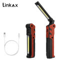 Newest Portable cob flashlight torch USB rechargeable LED work light magnetic cob Lanna hanging hook lamp for outdoor.