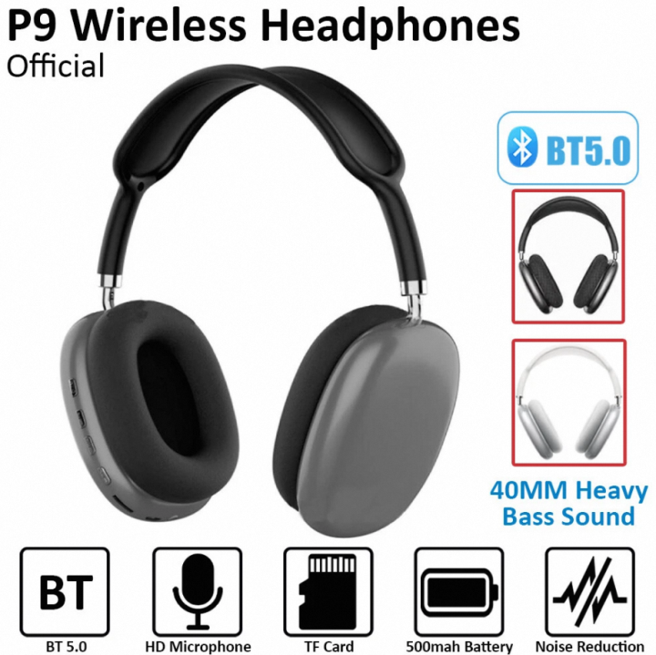 🔥New 🎧 P9 Wireless Bluetooth Headphones 🔇Noise Cancelling with Microphone Pods Over Ear Sports 🎮 Gaming Headset🎵