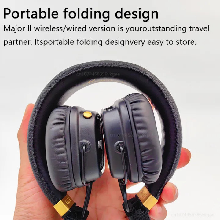 Original%20Marshall%20MAJOR%20II%202%20Wireless/Wired%20Headphones%20Deep%20Bass/40mm%20Dynamic%20Drivers%20Portable%20Foldable%20Sports%20Bluetooth%20Headset%20-%20Image%202