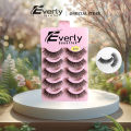Everly Beauties 5pair G500 Series 3D Mink False Eyelash Set. 