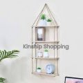 1 Pcs Balcony Hanging shelf, 4 Layer Toys & Showpieces Hanging Shelf House Decorative Rack , Handicraft Wall Shelf .. 