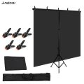 Andoer 5x7 Foot Photography Background Set - black. 