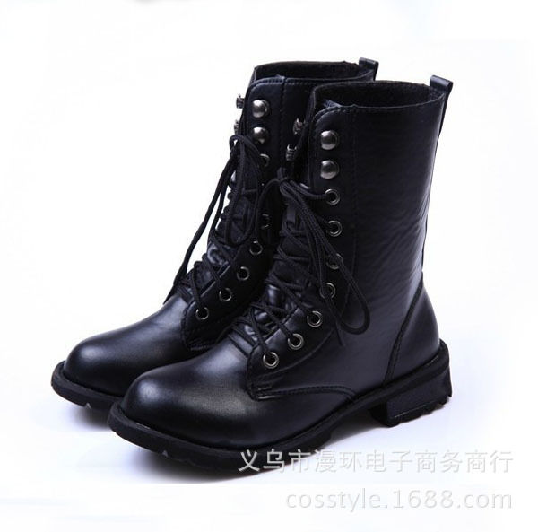 COS universal leather boots, Zhang Qiling, little brother leather shoes, Su Mucheng, medium boots, love live!