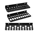 Practical Wall Mount Hardware Tool Hanger Space-Saving Screwdriver Organizer Wall Tool Organizer Black Wrench Organizer Metal Tool Storage Rack House Hold.