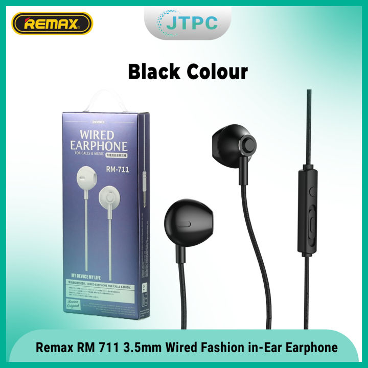 Remax RM-711 Earphone Wired Noise Cancelling Fashion In-Ear Earphone ...