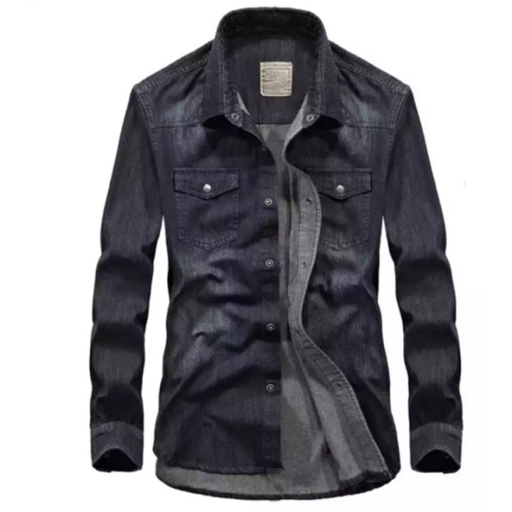 Denim%20Long%20Sleeve%20Casual%20Shirt%20For%20Man%20-%20Image%202