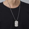 Camouflage Military Pendant Necklace for Men Stainless Steel Hip Hop Jewelry Box Chain Dog Tag Man Necklaces Fashion Gift. 