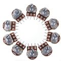 2Pcs- 3 Pin 500K Potentiometer Panel Mount 500K Ohm 1/2 Watt 3 Terminal Leads Single Gang Linear Taper Rotary Potentiometer 500K Ohm Adjustable Variable Resistor Volume Pot.