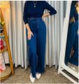 Denim Plazzo pant for Woman.