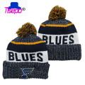 2021 Embroidery logo Ice Hockey Team Beanie winter Knitted Hats Women Men Winter Cap Warm Knit.