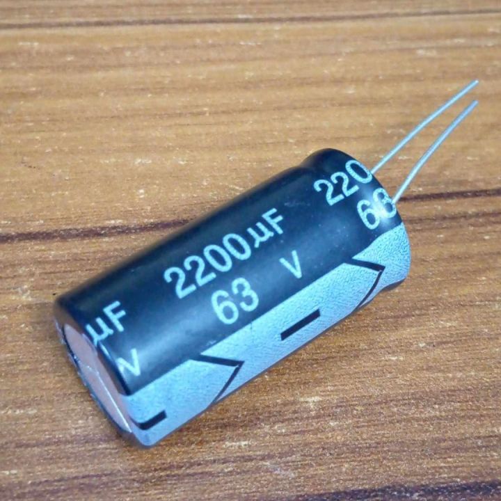 2200uF 63V RADIAL Electrolytic Capacitor 2200uF 63V Radial Polarized Aluminum Electrolytic Capacitors 2 Pin Leads Connections Leg