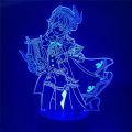 Anime Genshin Impact Night Light 3D Illusion Lamp Hot Game Light for Bedroom Decor LED Light Atmosphere Night Lamps Kids Gift. 
