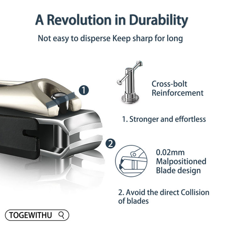 TOGEWITHU%20Nail%20Clippers,%20Anti-splash%20Fingernail%20Toenail%20Cutter%20Manicure%20Tools%20Detachable%20Nail%20Trimmer%20with%20Nail%20File%20-%20Image%206