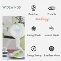 Rechargeable Portable Folding Table Fan with LED Light.