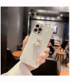 FELMYST Bear Case For OPPO A16 Luxury 3D Cute Be@r Pearl Metal Phone Mobile Casing Hold Square Girl Boy Gift Soft Shockproof Back Cover Cases. 