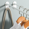 Curtain Rod Bracket Holder Wall Hanging Hooks Punch-Free Telescopic Bar Fixed Adhesive Holders Clothes Crossbar Home Accessories.