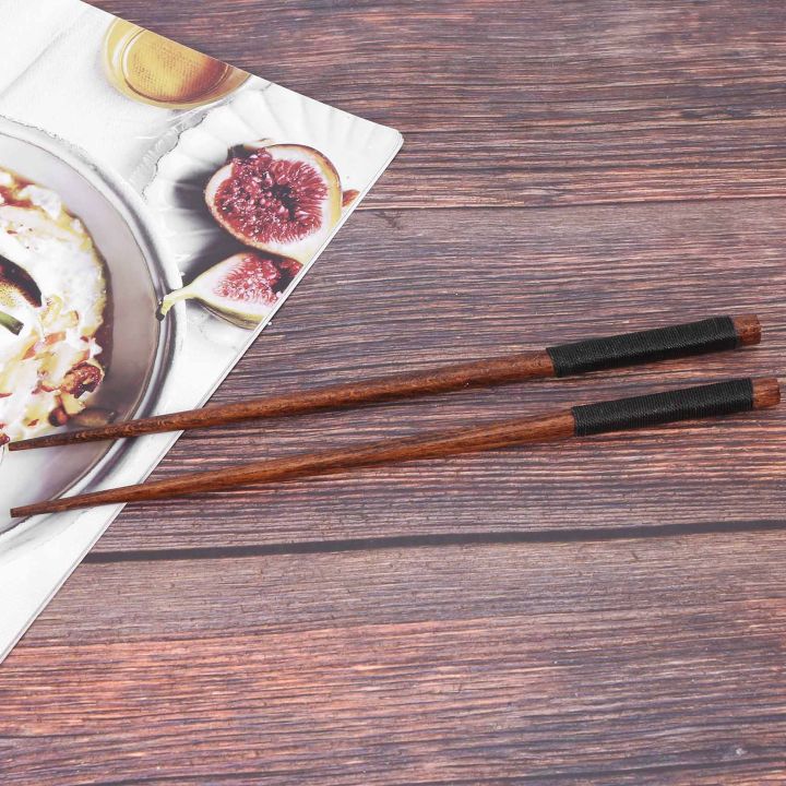 1%20Pairs%20Japanese%20Natural%20Wood%20Chopsticks%20Value%20Pack%20Cooking%20Tableware%20Black%20-%20Image%206