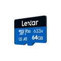 Lexar 64GB High-Performance Class 10(prod Life official warranty) 633x microSDHC/microSDXC UHS-I Card BLUE Series Micro SD Card.