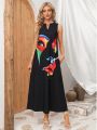 New Lady Spring Summer Long Dress Women Sleeveless Butterfly Print Elegant Dresses For Women 2023 Party Beach Women Dress.