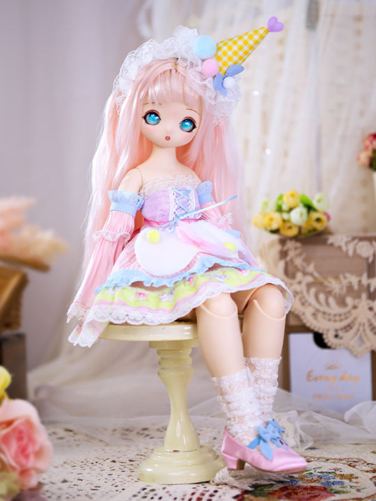 1/4%20BJD%20Loli%20Doll%2040cm%20Two-dimensional%20anime%20Girl%20Doll%20Toys%20With%20Full%20Outfits%20Clothes%20Wig%20Shoes%20Makeup%20Children%20Christmas%20Gift%20-%20Image%204