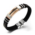 Stainless Steel Bracelet Men'S Wrist Band Black Link Punk Wrist Stylish Gifts - Elevate Style Stainless Steel Bracelet Designed For Men.