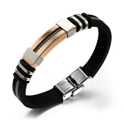 Stainless%20Steel%20Bracelet%20Men'S%20Wrist%20Band%20Black%20Link%20Punk%20Wrist%20Stylish%20Gifts%20-%20Elevate%20Style%20Stainless%20Steel%20Bracelet%20Designed%20For%20Men%20-%20Image%205