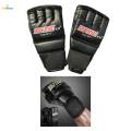 MMA Half Finger Boxing Fight Gloves Mitts for Sparring Punching Bag Training - for Adults Black 3. 