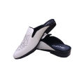 New Nagra 2022 Absolutely Uncommon Fashion Leather Embroidery Stylish Pattern Special Sole Beach half shoes Slippers - White.
