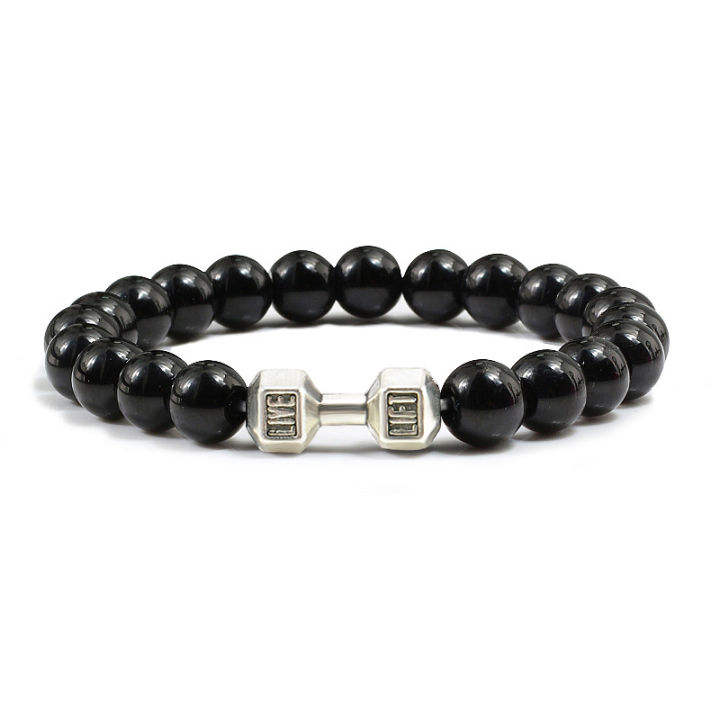 Black%20Weathered%20Wristband%20Adjustable%20Barcelets%20For%20Women%20Men%20Beads%20Bracelet%20Dumbbell%20Mens%20Fashion%20Yoga%20Jewelry%20Original%20Bangles%20-%20Image%207