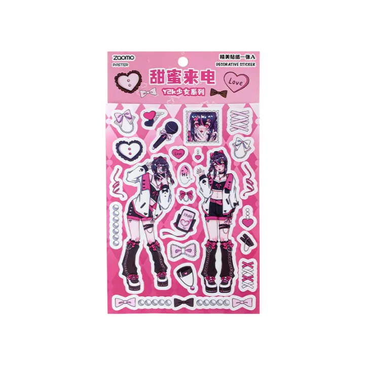 Zaomao%20Y2K%20Girls%20series%20stickers%20Korean%20domi%20dumb%20film%20gooka%20anime%20character%20hand%20account%20DIY%20decorative%20sticker%20-%20Image%205