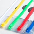 Transparent Plastic Colorful Zipper Paper File Folder Book Pencil Pen Case Bag File Document Bags 1PCS. 
