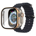 For Apple Watch Ultra 49mm Electroplating Case-Apple Watch 49mm Electroplating Bumper Case + Screen Protector-Electroplating Plastic Shockproof PC Protective With Glass Case For Apple Watch.