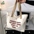 Trendy Top Handle Fashion Design Canvas Tote Bag Shopping Bag/College/University Bag, Tote Bag, Canvas Bag with Zipper.