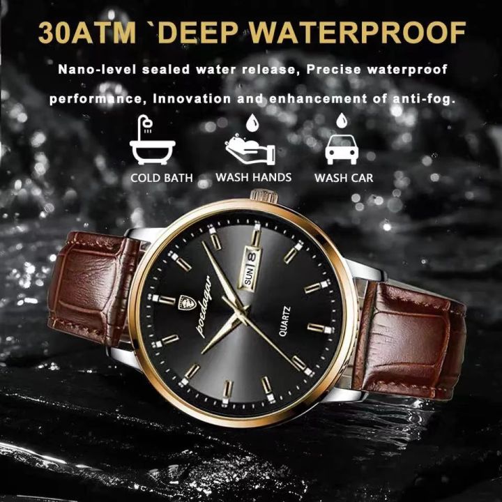 LooKeo%20mall%20POEDAGAR%20High%20Quality%20Leather%20Men's%20Wristwatch:%20Fashionable,%20Waterproof,%20Luminous,%20Week/Date%20Display,%20Top%20Brand%20Quartz%20Watch%20-%20Image%204