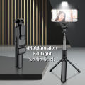 Bluetooth Wireless Selfie Tripod with Fill Light 360 Degree Rotation Remote Shutter is Suitable for Travel Shooting. 