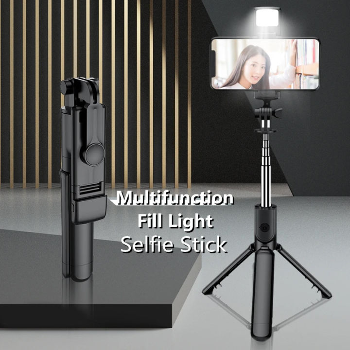 Bluetooth%20Wireless%20Selfie%20Tripod%20with%20Fill%20Light%20360%20Degree%20Rotation%20Remote%20Shutter%20is%20Suitable%20for%20Travel%20Shooting%20-%20Image%203